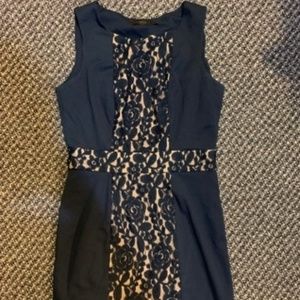 semi-formal cotton lace inlay dress